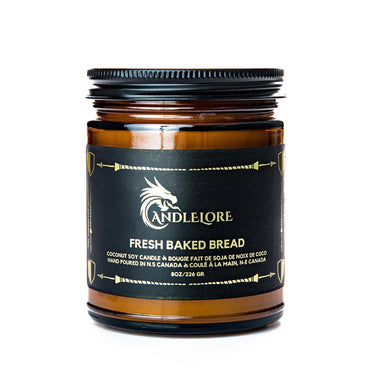 Medium Fresh Baked Bread candle on a white background